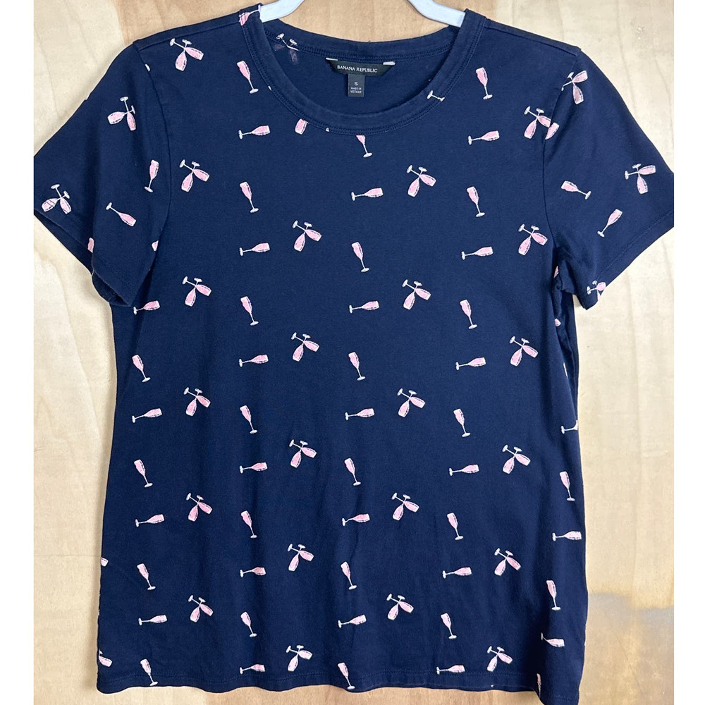 Banana Republic Top Womans‎ Small Wine Glasses Shirt